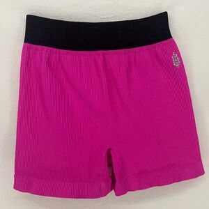 Free People Movement Women’s Hot Pink Ribbed Bike Shorts Size M/L